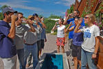 Staff and interns at WMG’s Living Lab enjoy rainwater on tap. 